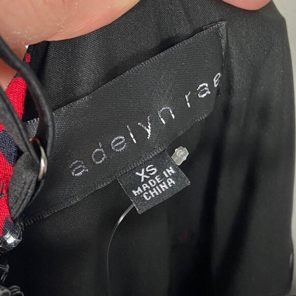 NEW Adelyn Rae Isabel Floral Maxi Dress Size XS Black Red‎ Nordstrom Ruffle Boho - Picture 8 of 13